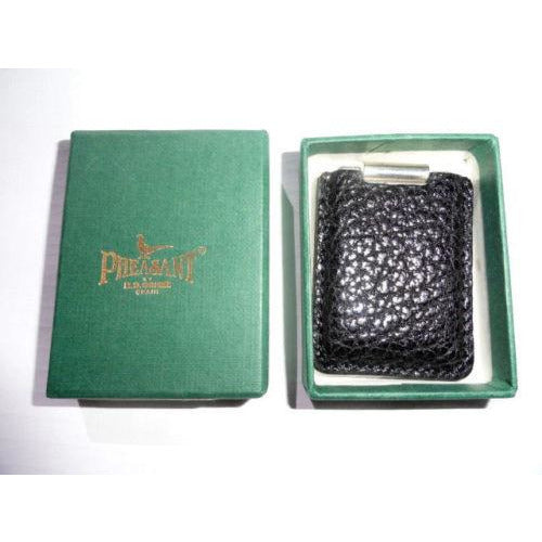 Pheasant by R.D.Gomez Stainless Steel  Cutter in Black Karabu Leather BNIB