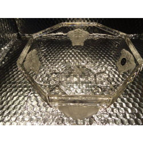 "VERSACE"BY ROSENTHAL, GERMANY  "MEDUSA LUMIERE" CRYSTAL BOWL, 7 INCH