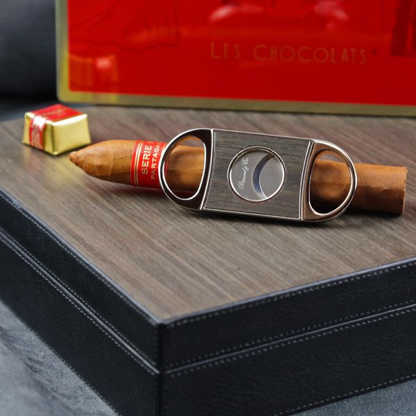 Brizard and Co. Double Guillotine Series 2 Cutter - Gun Metal Ebony and Black Leather