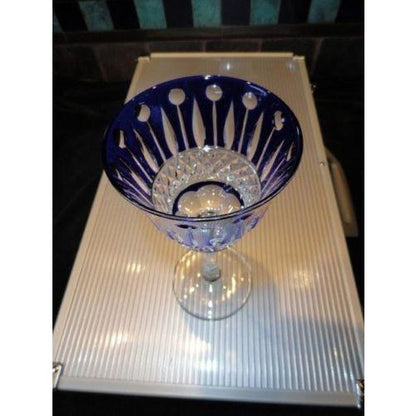 Faberge Xenia Cobalt Blue Crystal Wine Glass without box