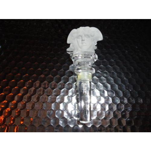 Versace Rosenthal Frosted  Medusa Head Austria 24% Lead Crystal  Bottle Stopper