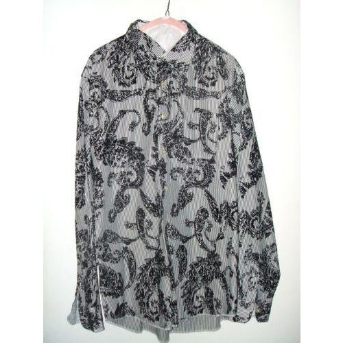 Arnold Zimberg mens large casual designer dress shirt Preowned Good Condition