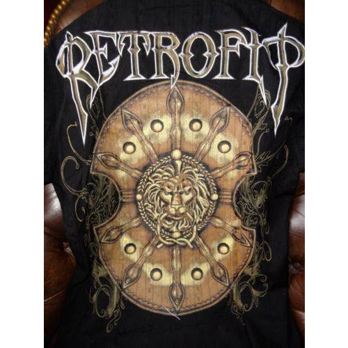 Retrofit mens casual shirt adult Black with tags Medium size