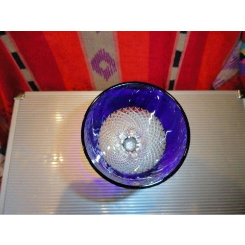 Faberge Crystal Purple  Goblet Glasses
