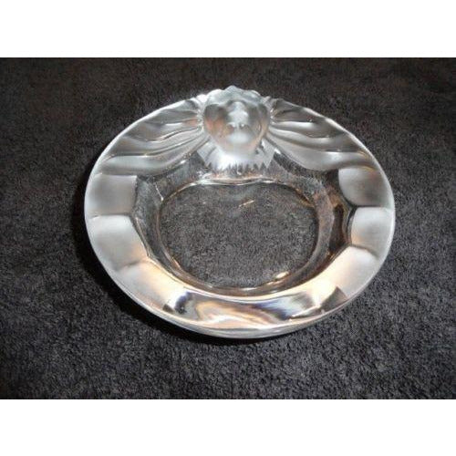 LALIQUE Tete De Lion Ashtray comes without the original box