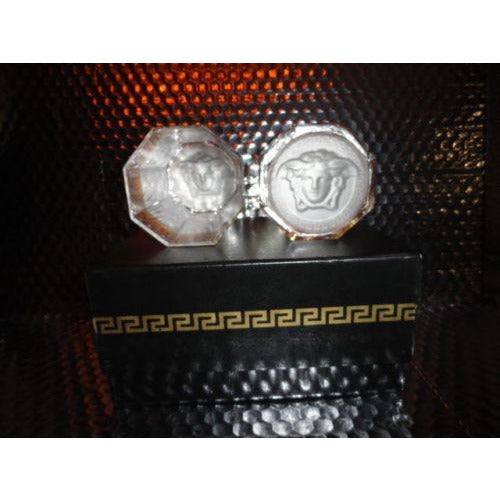 Versace Rosenthal Crystal Pair Glasses Whisky Glases  Medusa D'or