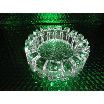 clear glass sprocket cigar ashtray mint condition