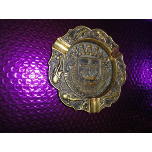 Nautical Brass-Plated Cigar Ashtray, 7-Inch