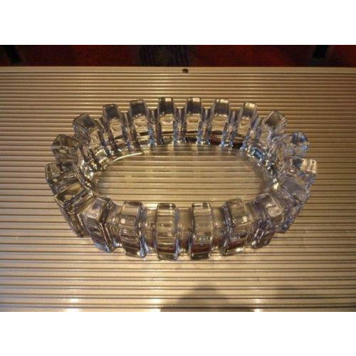 clear glass sprocket cigar ashtray