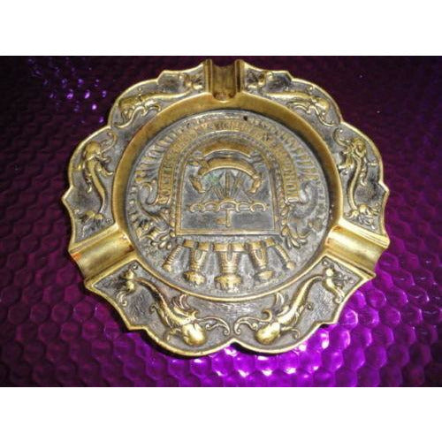 Nautical Brass-Plated Cigar Ashtray, 7-Inch