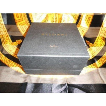 Bvlgari Crystal Ashtray by Rosenthal measures 5.5" x 5.5" square opened box