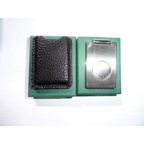 Pheasant by R.D.Gomez Stainless Steel  Cutter in Black Karabu Leather BNIB