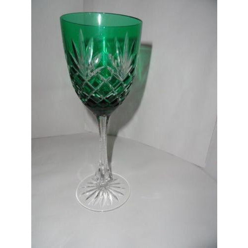 Faberge Odessa Emerald Hock Crystal Wine Glass