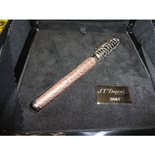 s.t.dupont fountain pen olympio extra large Alligator Havana & Palladium 461854M
