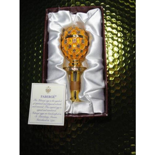 Faberge  Gold Coronation  Bottle Stopper