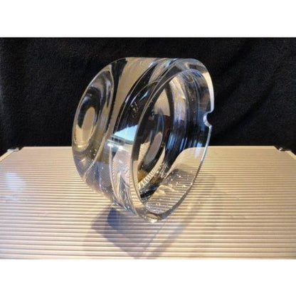 clearf heavy glass  ashtray 6.25" Diameter by 3" High