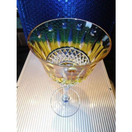 Faberge Xenia Yellow  Crystal Wine Glass without box