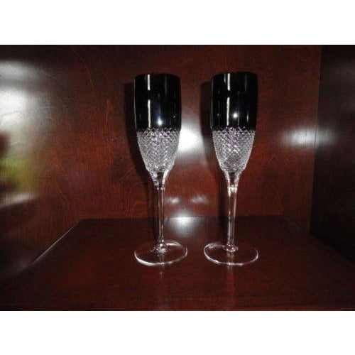 Faberge Flutes in Amethyst Diamond pattern  in the original box