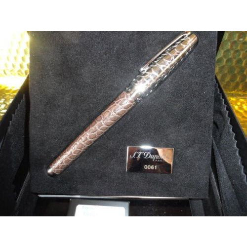 s.t.dupont fountain pen olympio extra large Alligator Havana & Palladium 461854M