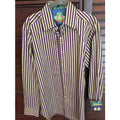 Robert Graham Bold Vertical Stripe Shirt — Medium