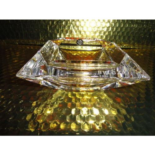 Bvlgari Crystal Ashtray by Rosenthal measures 5.5" x 5.5" square