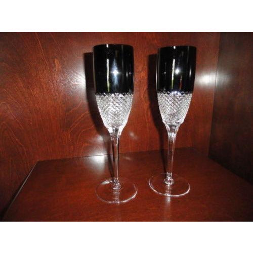 Faberge Flutes in Amethyst Diamond pattern  in the original box