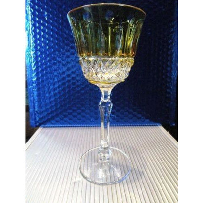 Faberge Xenia Yellow  Crystal Wine Glass without box