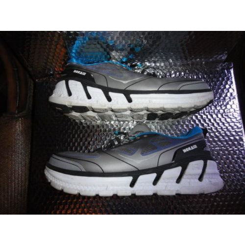 HOKA ONE ONE Mens CONQUEST Grey, Blue, White Running Shoe Size US-13