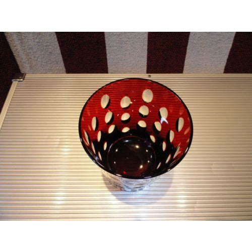 Faberge Ruby Red  Crystal  Old Fashion Glass