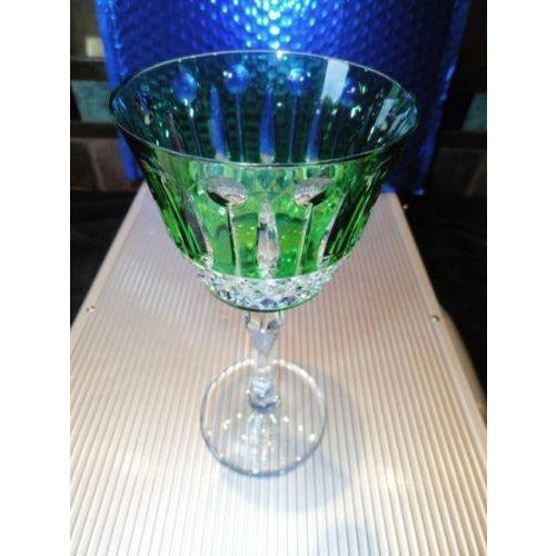 Faberge Xenia Emerald  Green Crystal Wine Glass without box