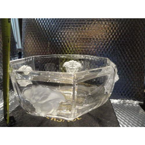 "VERSACE"BY ROSENTHAL, GERMANY  "MEDUSA LUMIERE" CRYSTAL BOWL, 7 INCH