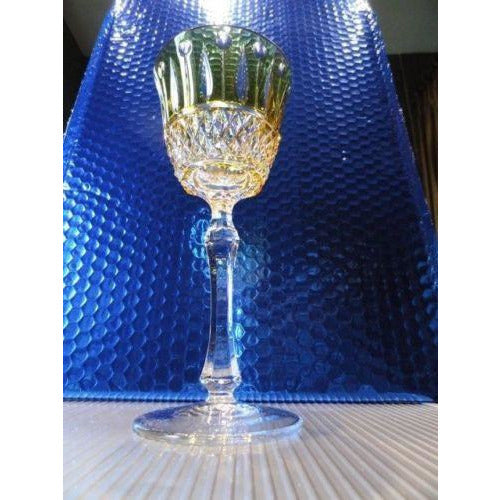 Faberge Xenia Yellow  Crystal Wine Glass without box