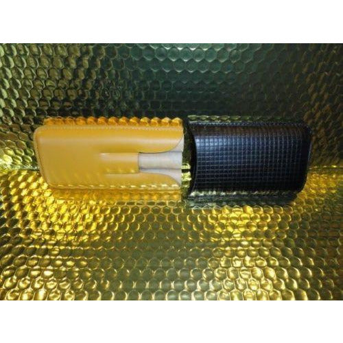 Black & Gold Leathercigar case