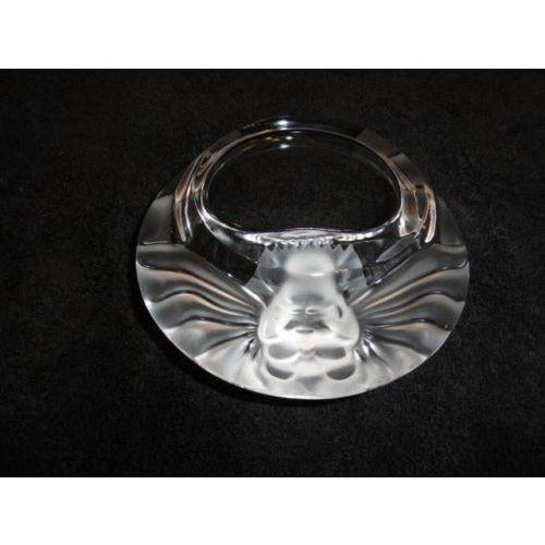 LALIQUE Tete De Lion Ashtray comes without the original box