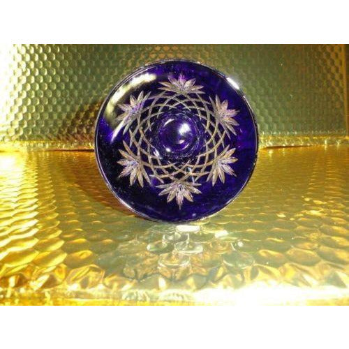 Faberge Odessa Cobalt Blue Hock Crystal Goblet without box