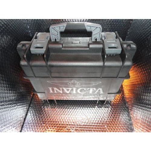 Invicta watch carrying case in solid black holds 8 watches