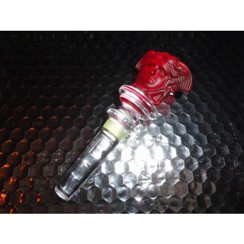 Versace Rosenthal Red Medusa Head Austria 24% Lead Crystal  Bottle Stopper