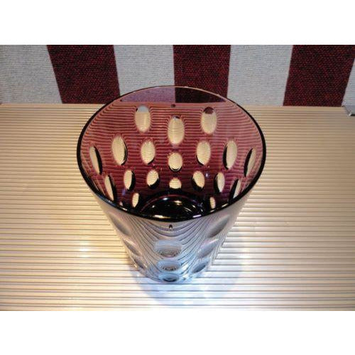 Faberge Purple  Crystal  Old Fashion Glass