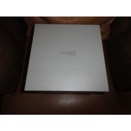 Lalique Crystal Orchidee Vase Clear - Opalescent Orchids in the original box