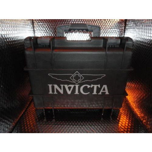 Invicta watch carrying case in solid black holds 8 watches