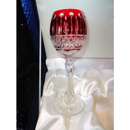 Fabergé Xenia Ruby Red Crystal Goblet Glass