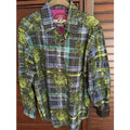 Robert Graham Baroque Floral Plaid Print Shirt — Medium