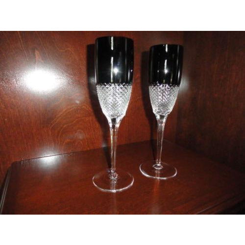 Faberge Flutes in Amethyst Diamond pattern  in the original box