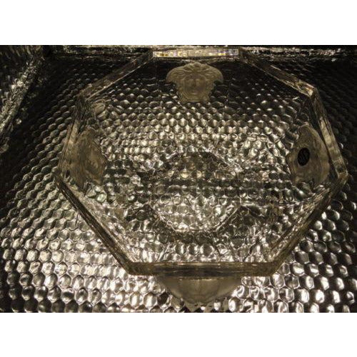 "VERSACE"BY ROSENTHAL, GERMANY  "MEDUSA LUMIERE" CRYSTAL BOWL, 7 INCH