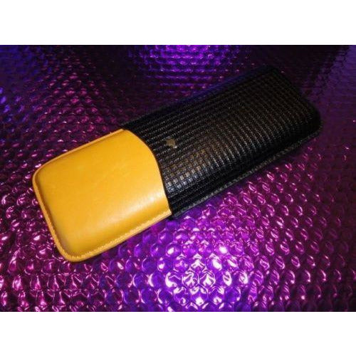 Black & Gold Cigar Leather case