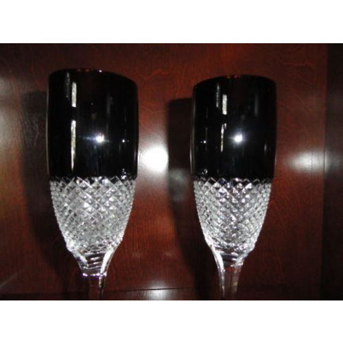 Faberge Flutes in Amethyst Diamond pattern  in the original box