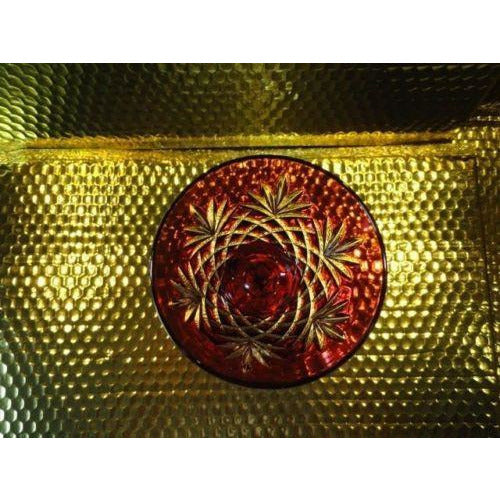 Faberge Odessa Hock Crystal Cranberry Glass