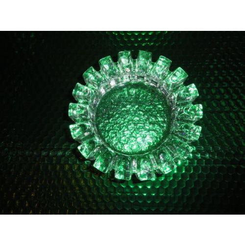 clear glass sprocket cigar ashtray mint condition