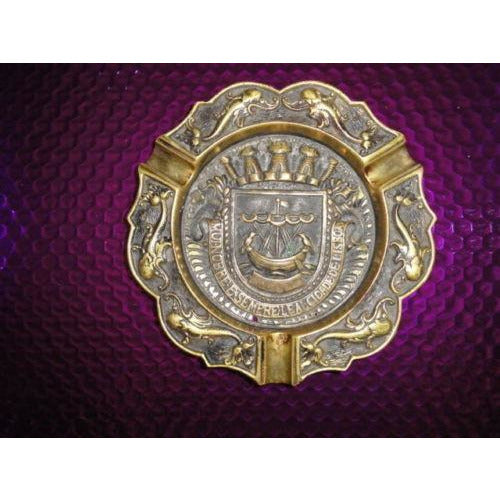 Nautical Brass-Plated Cigar Ashtray, 7-Inch