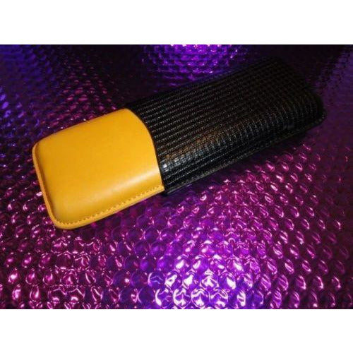 Black & Gold Cigar Leather case